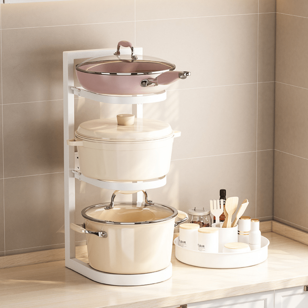 Multi-Layer 360° Rotatable Adjustable Rotatable Corner Spice Rack
