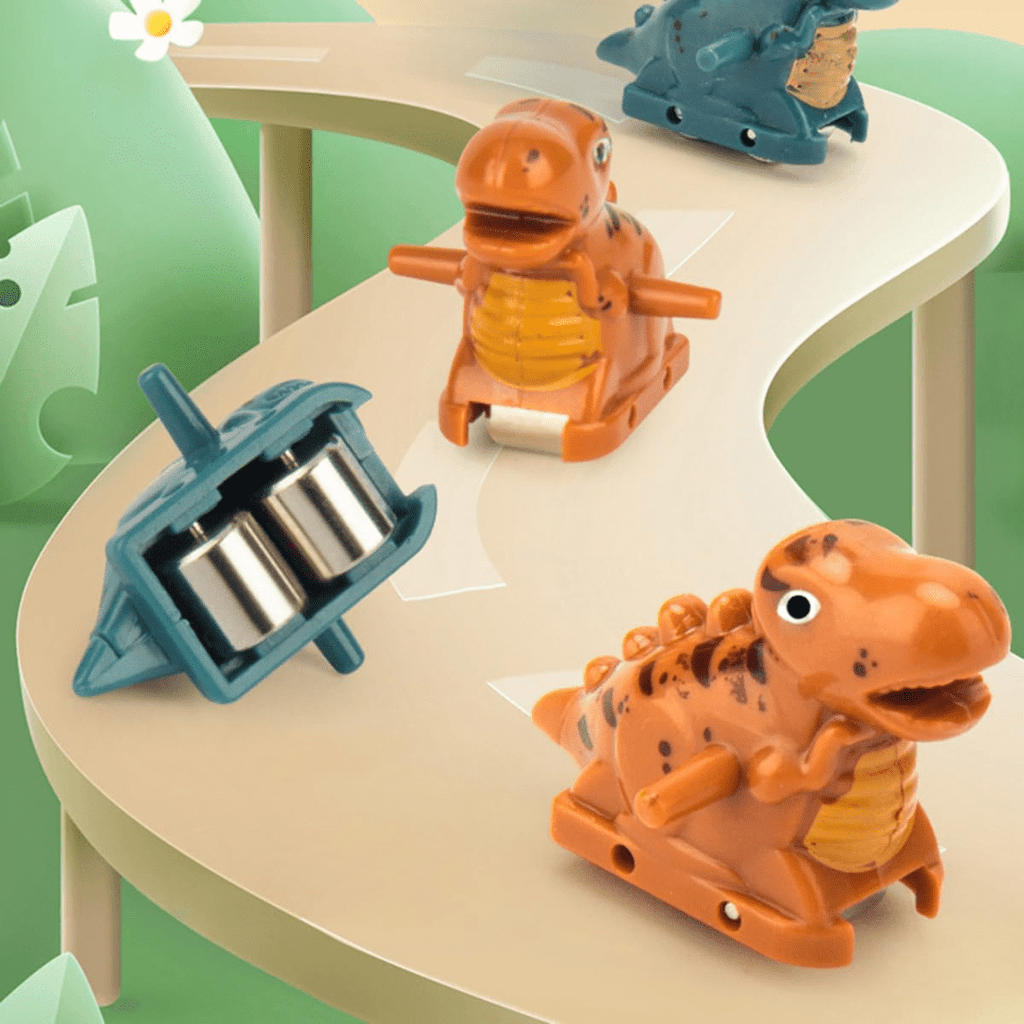 Electric Dinosaur Slide Track Climbing Toy with Music