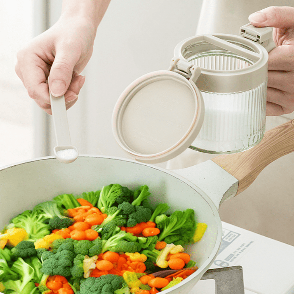 Multi-Purpose Airtight Mini Glass Containers with Spoon (300 ml)
