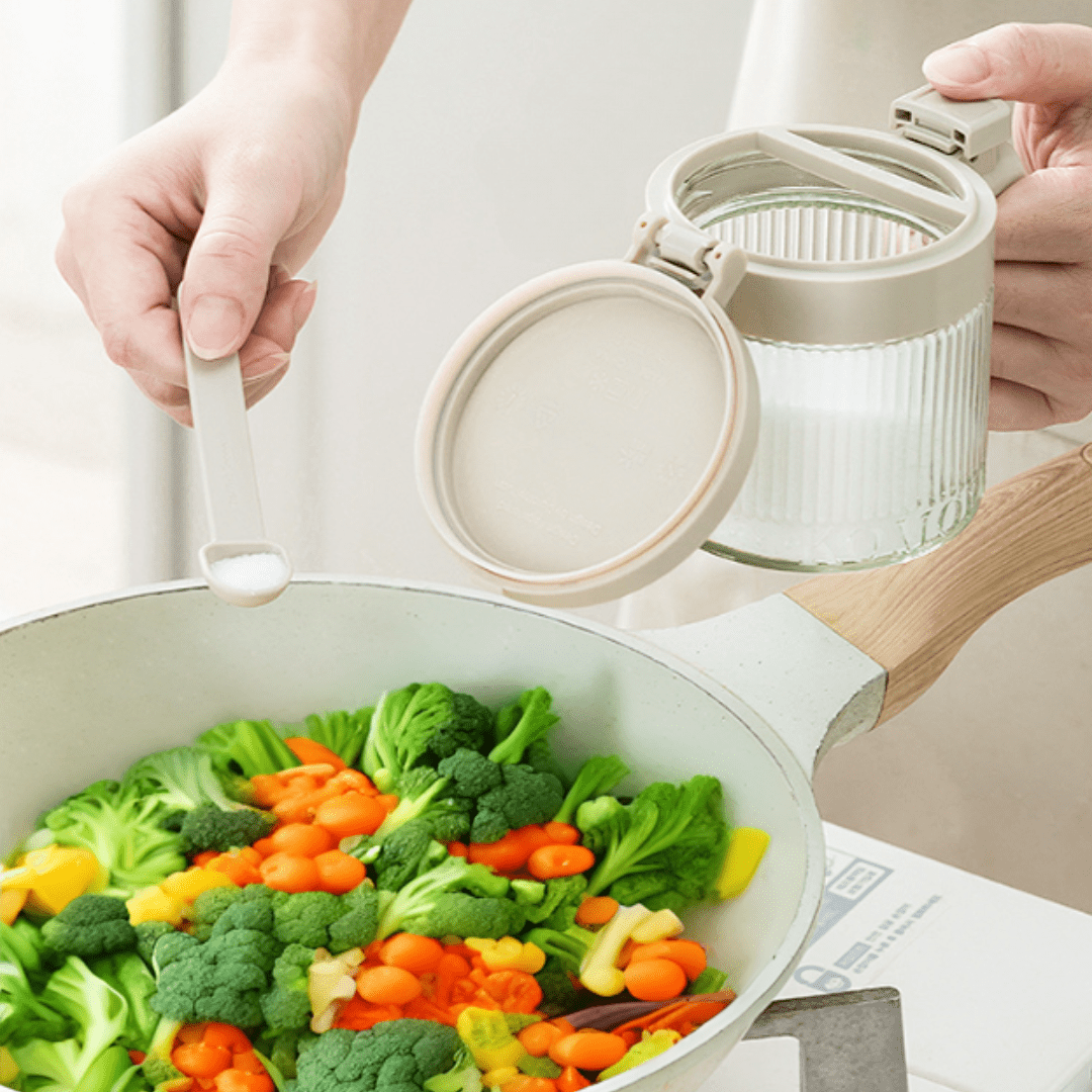 Multi-Purpose Airtight Mini Glass Containers with Spoon (300 ml)
