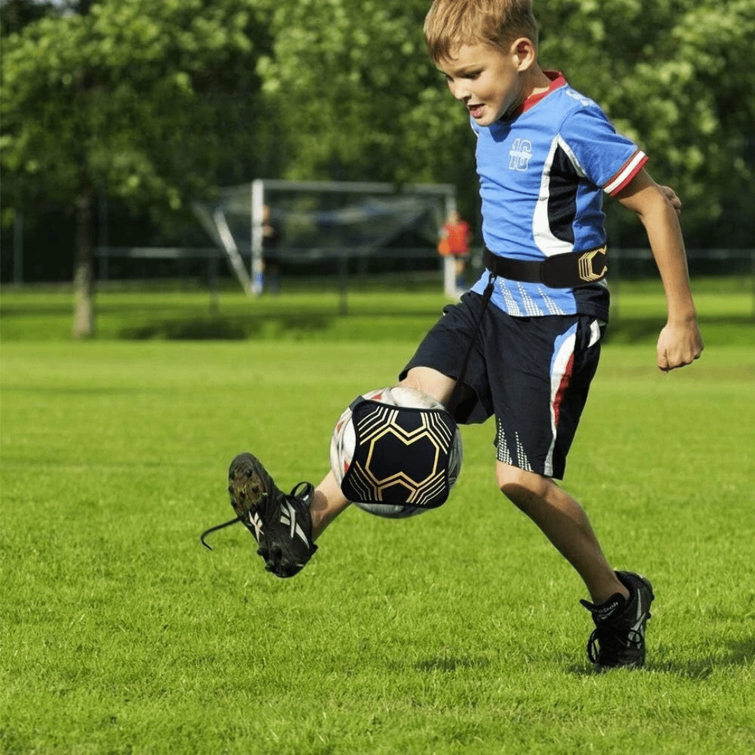 Solo Football Trainer with Adjustable Elastic Kick Strap