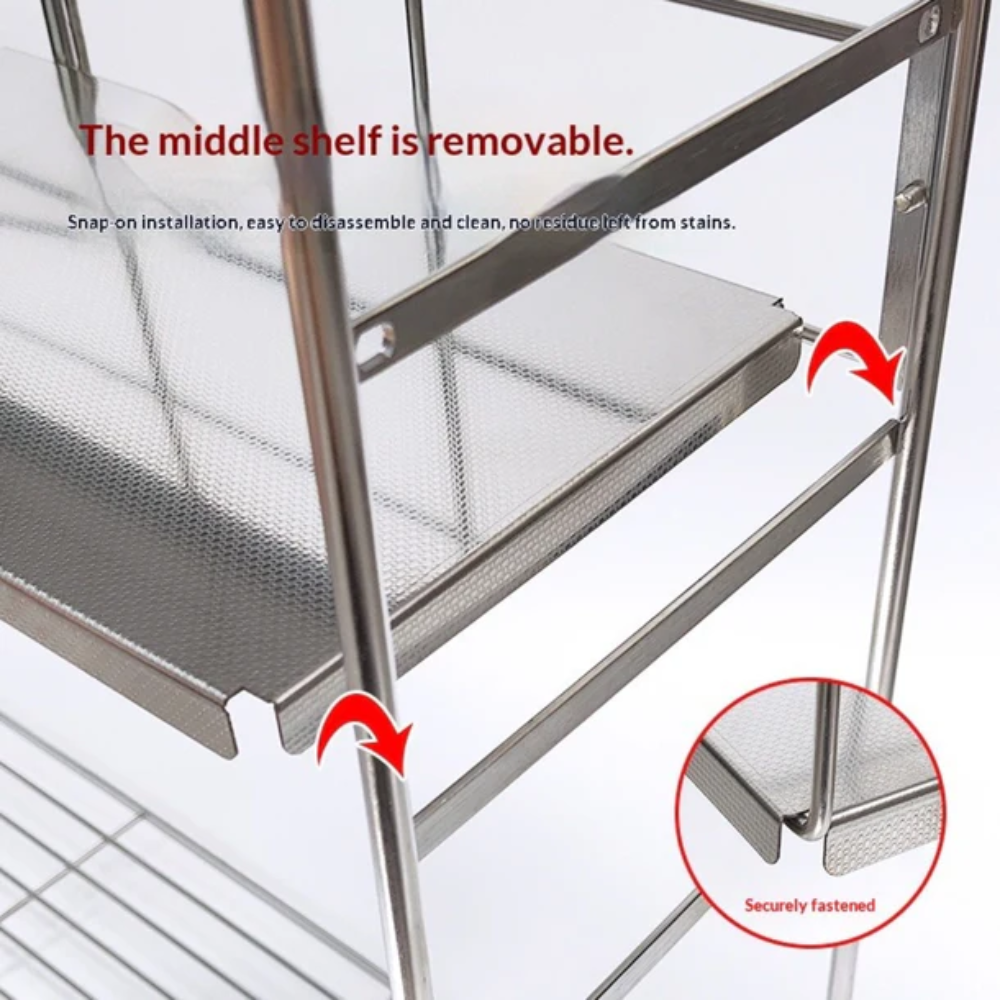 Space-Saving Stainless Steel Seasoning Storage Stand