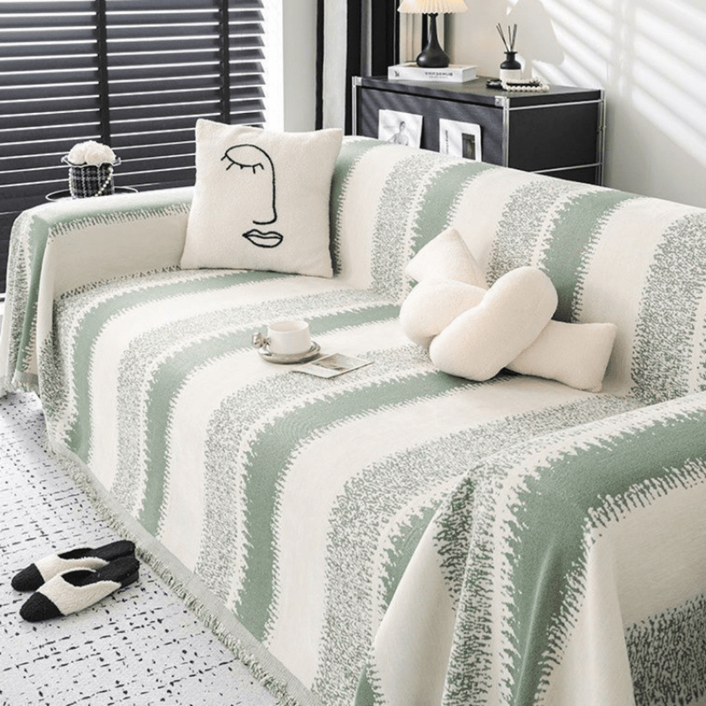 Elegance Chenille Sofa Cover :[EM-SC-10] (Green)