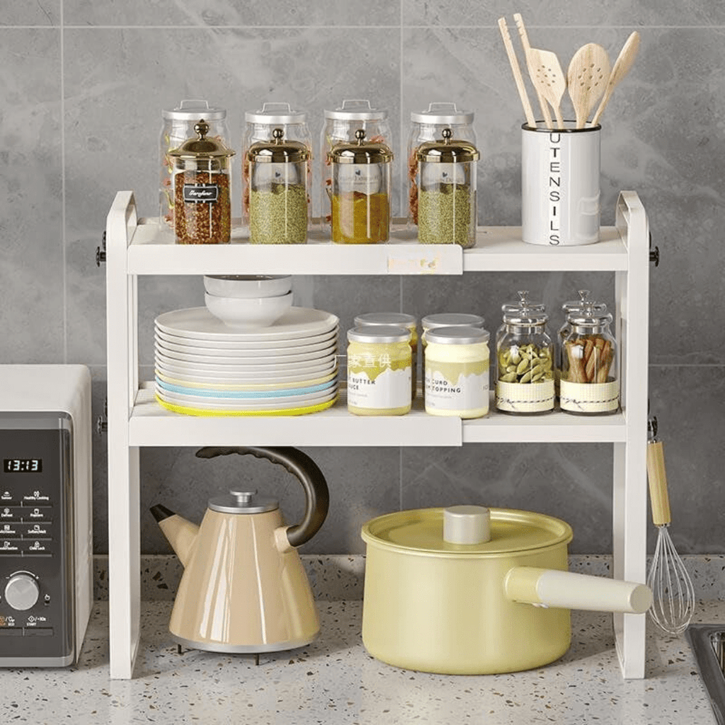 Multipurpose Heavy-Duty Extendable Kitchen Storage Rack