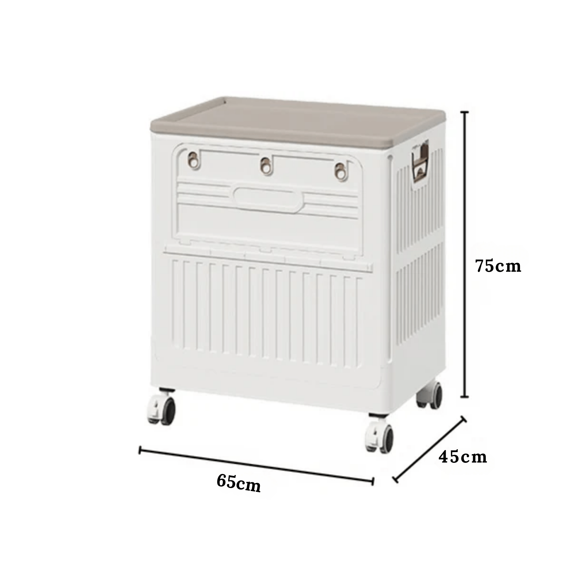 Multi-Purpose Plastic Foldable Clothing and Toy Storage Box with Wheels