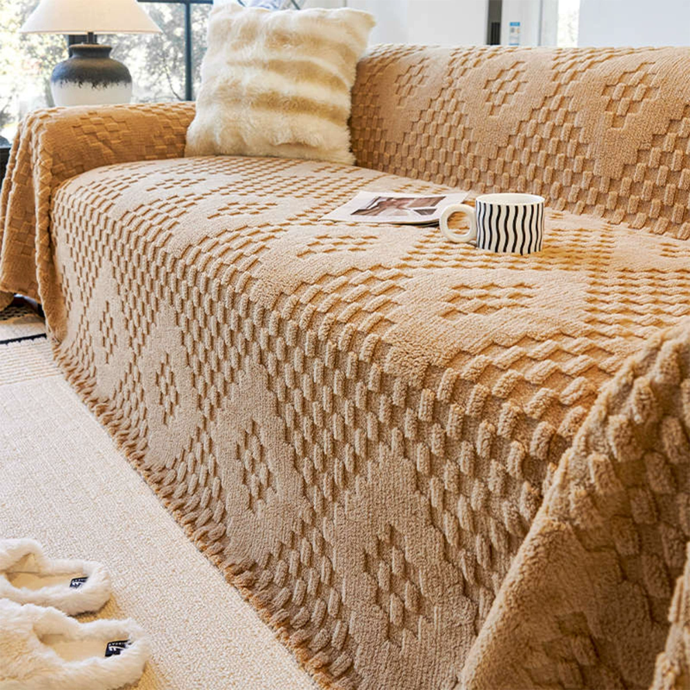 Elegant Plush Sofa Protector Throw