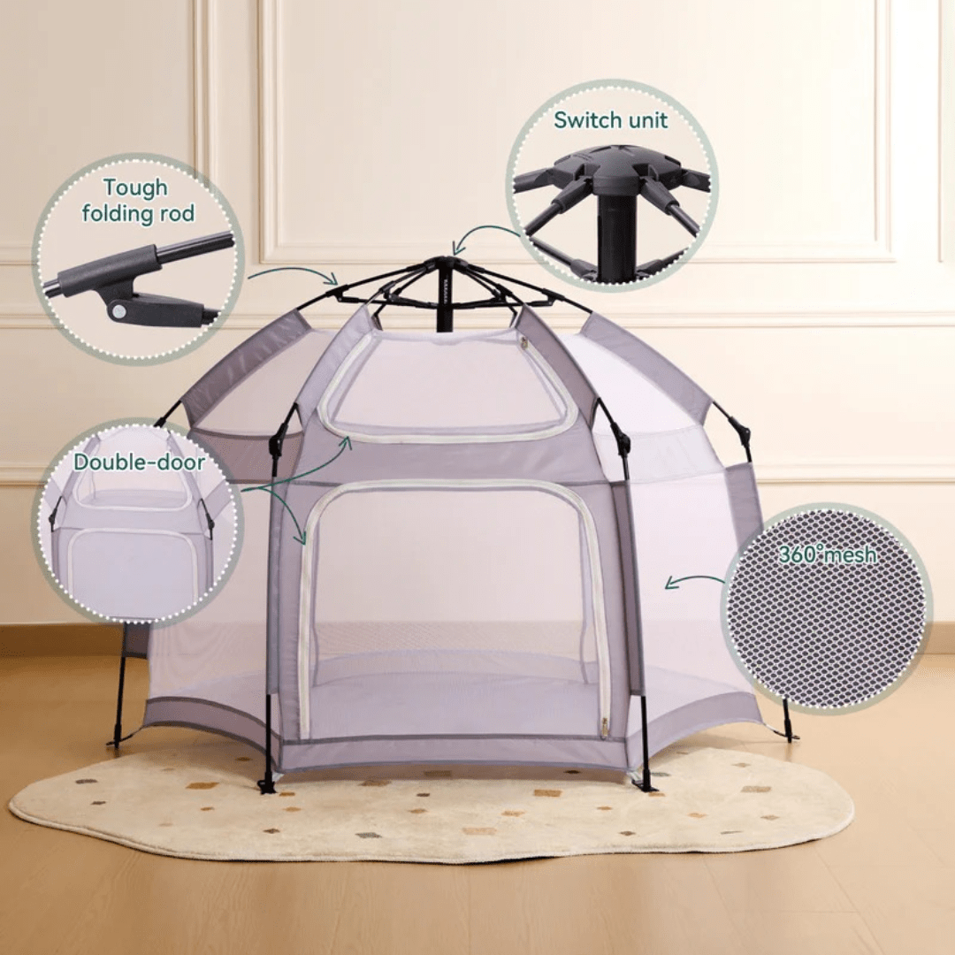 Multi-Functional Portable Baby Playpen Tent with Canopy
