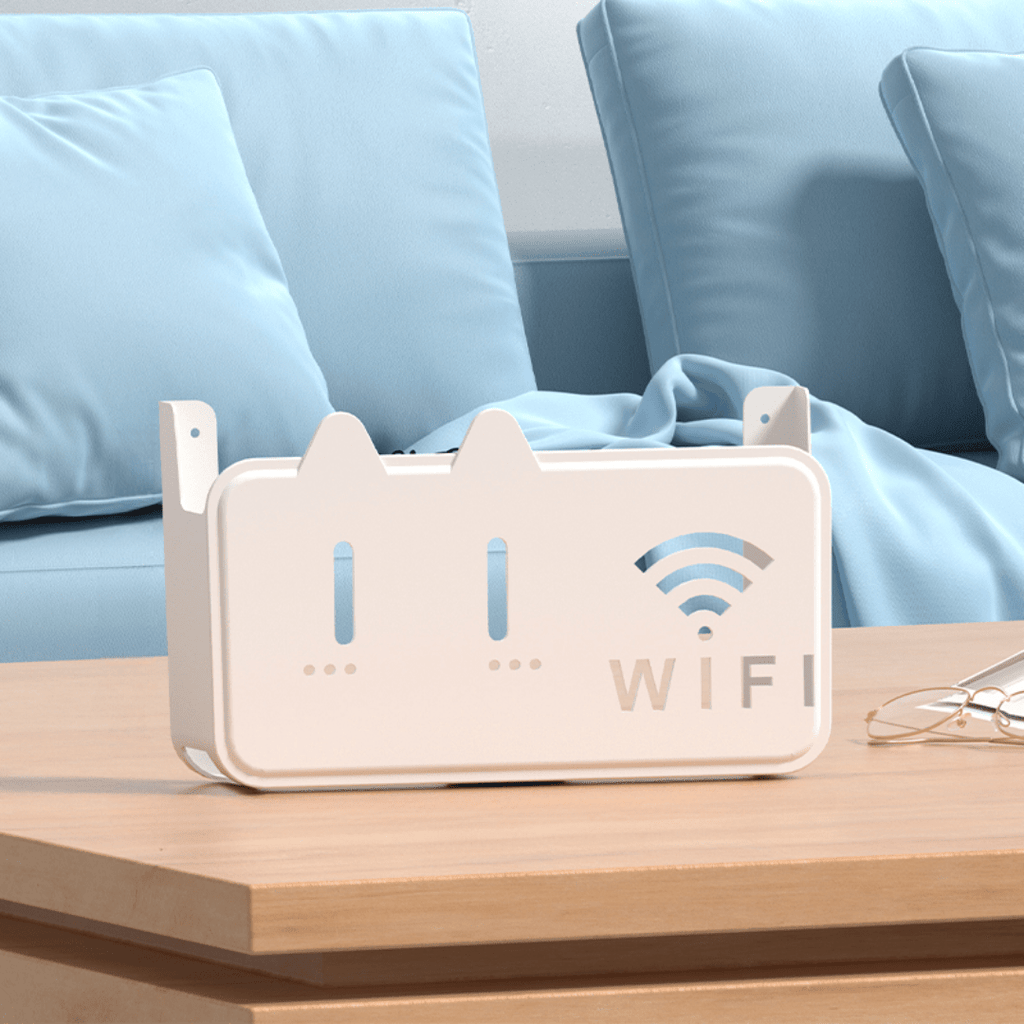 Wall-Mounted Punch-Free Wi-Fi Router Storage Box