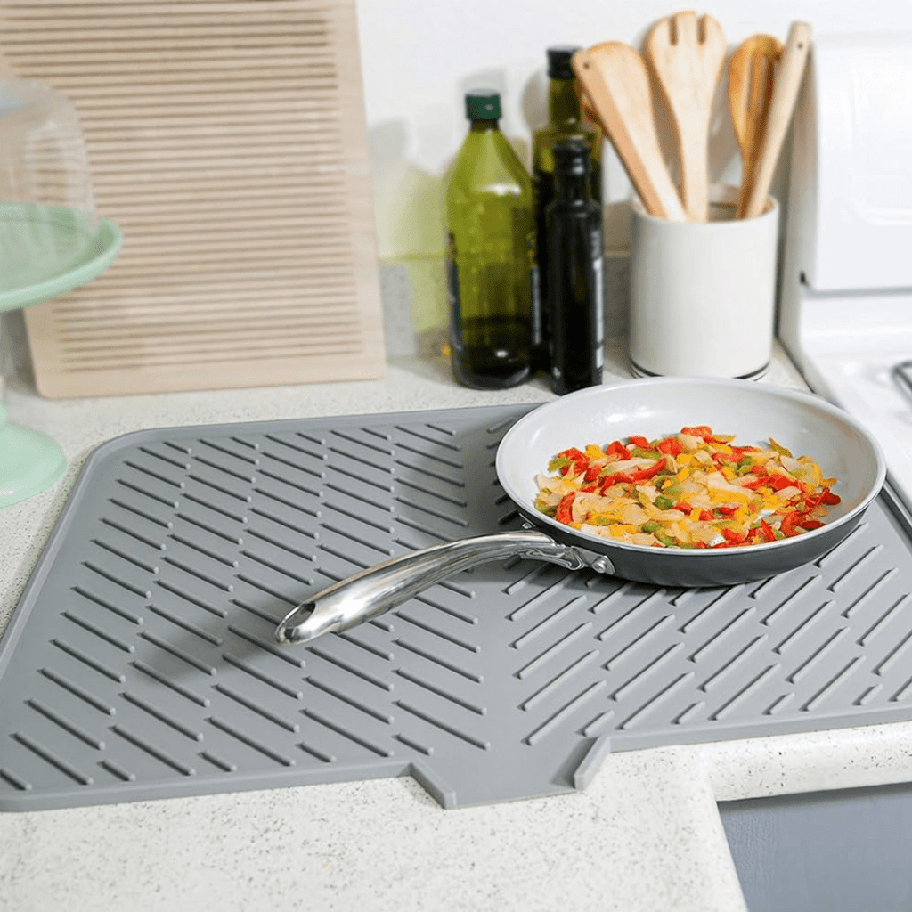 Silicone Ridge Dry Kitchen Mat