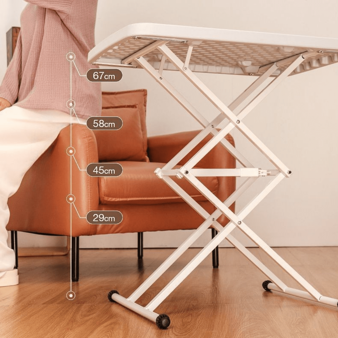 Multi-Purpose Height Adjustable Folding Table