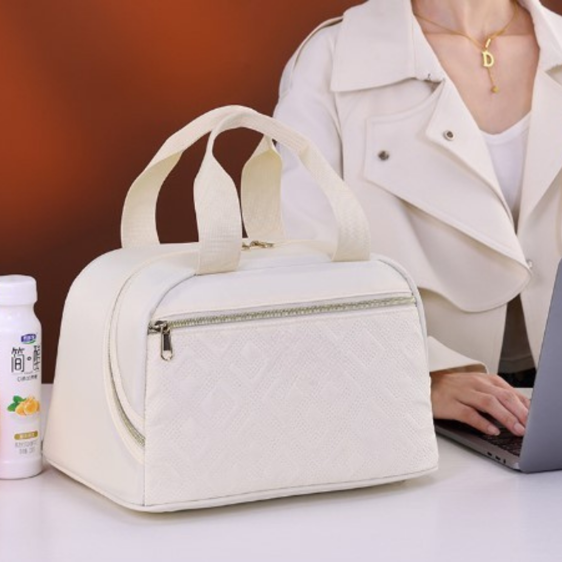 Large Capacity Insulated Lunch Box Handbag
