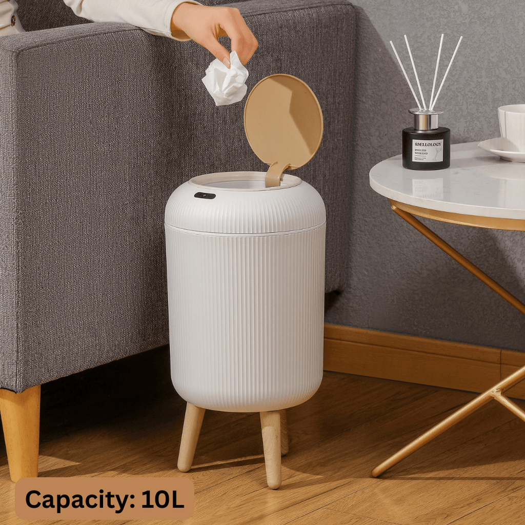 Premium Trash Can with Foot for Bedroom & Hall