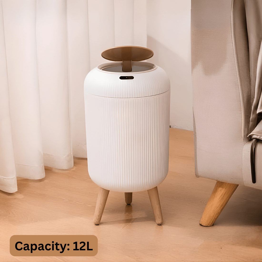 Premium Trash Can with Foot for Bedroom & Hall
