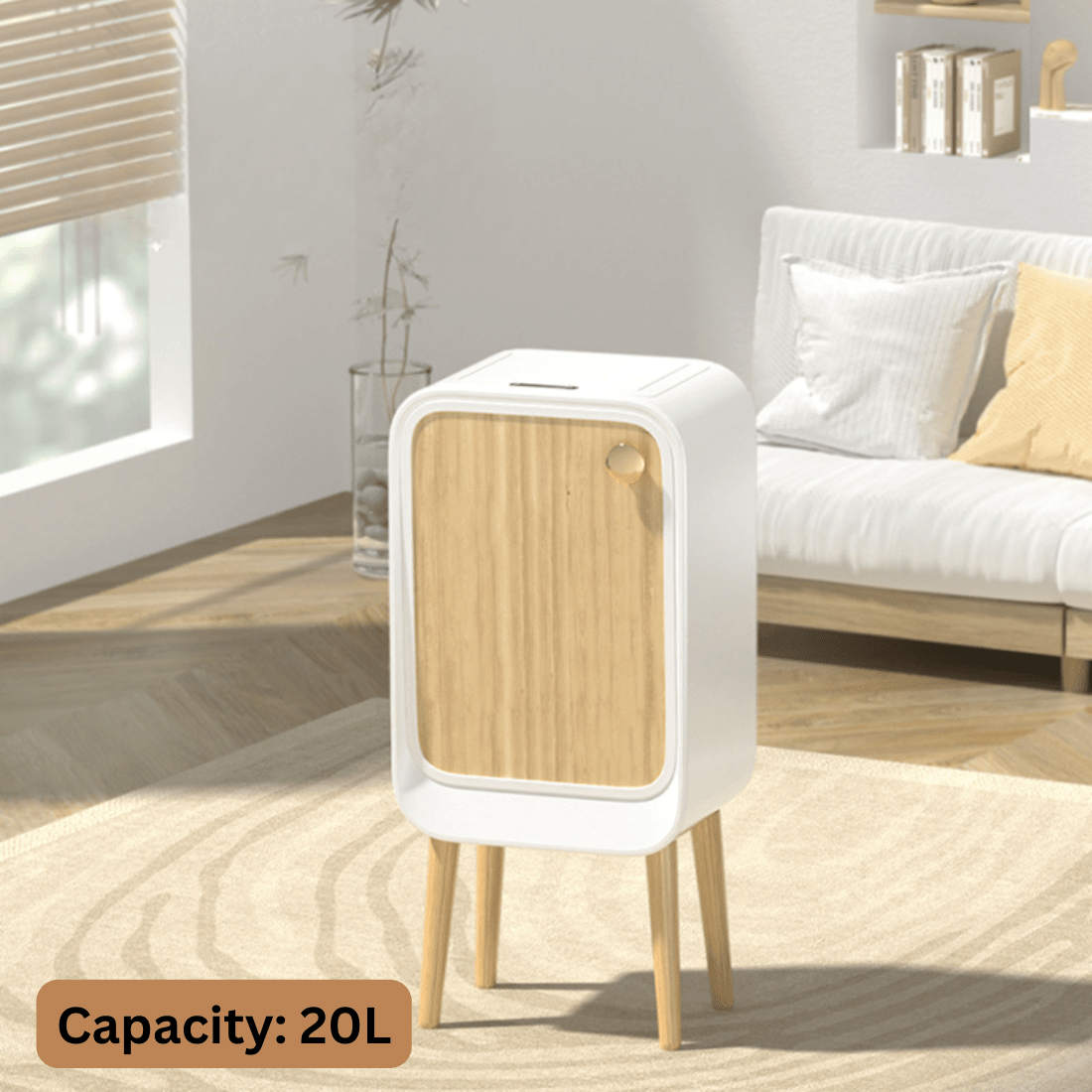 Premium Trash Can with Foot for Bedroom & Hall