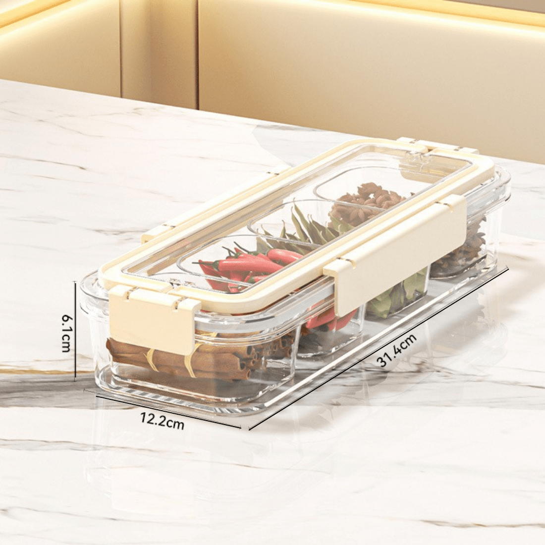 Portable Food Grade Multi-Compartment Storage Box