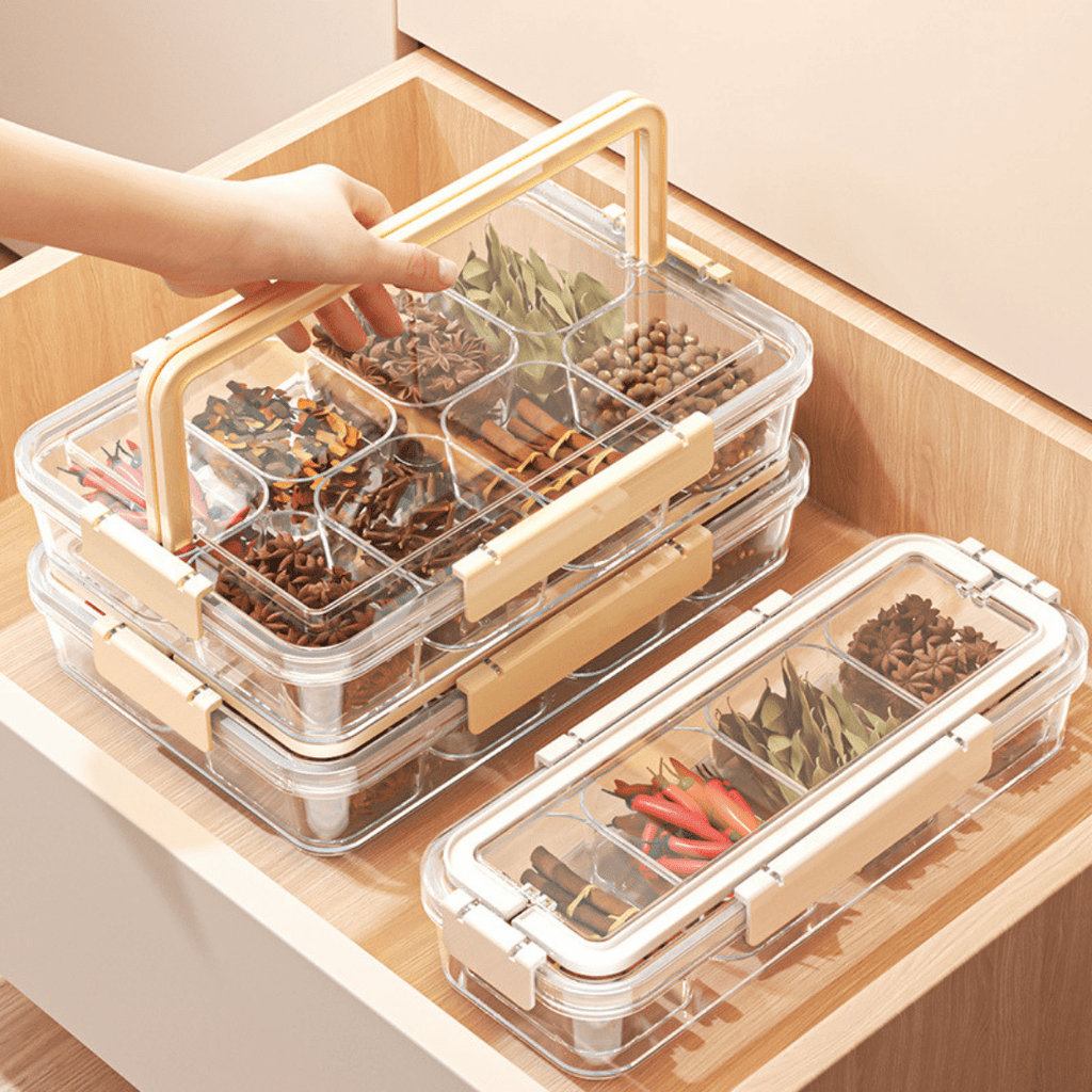 Portable Food Grade Multi-Compartment Storage Box