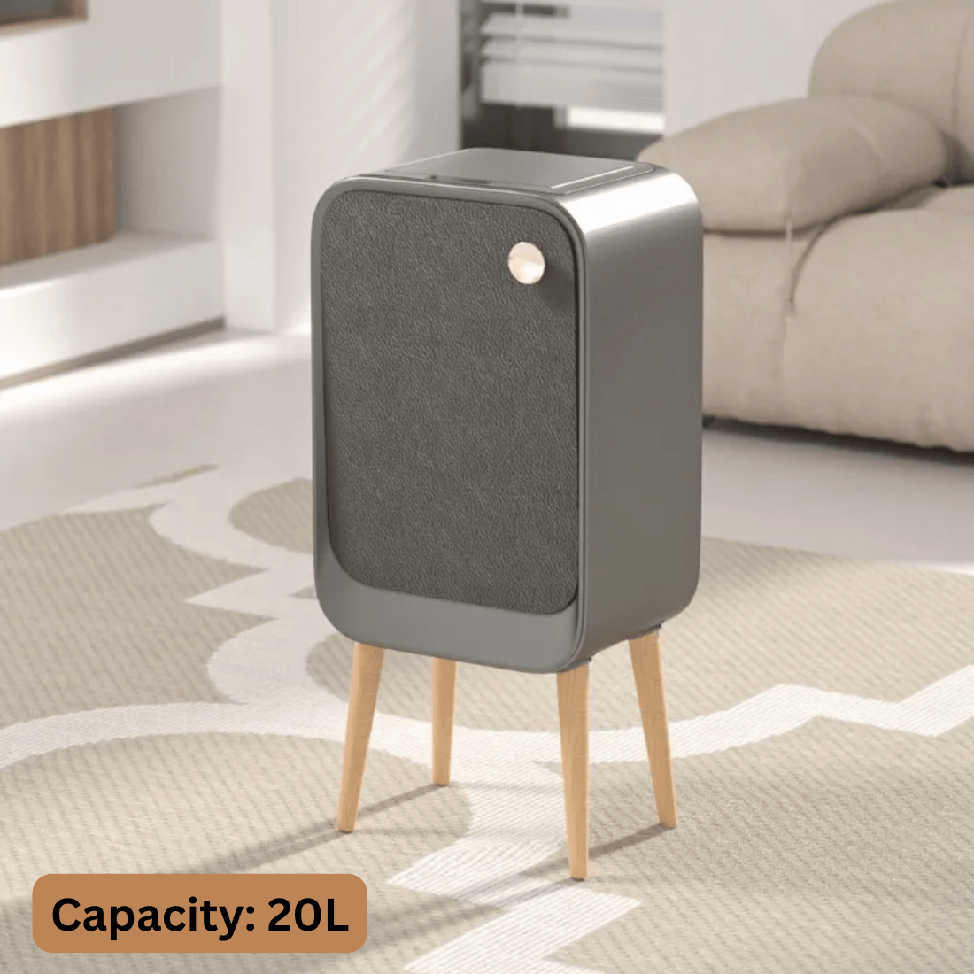 Premium Trash Can with Foot for Bedroom & Hall