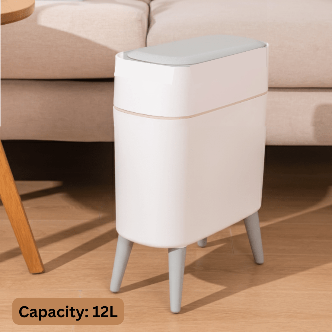 Premium Trash Can with Foot for Bedroom & Hall