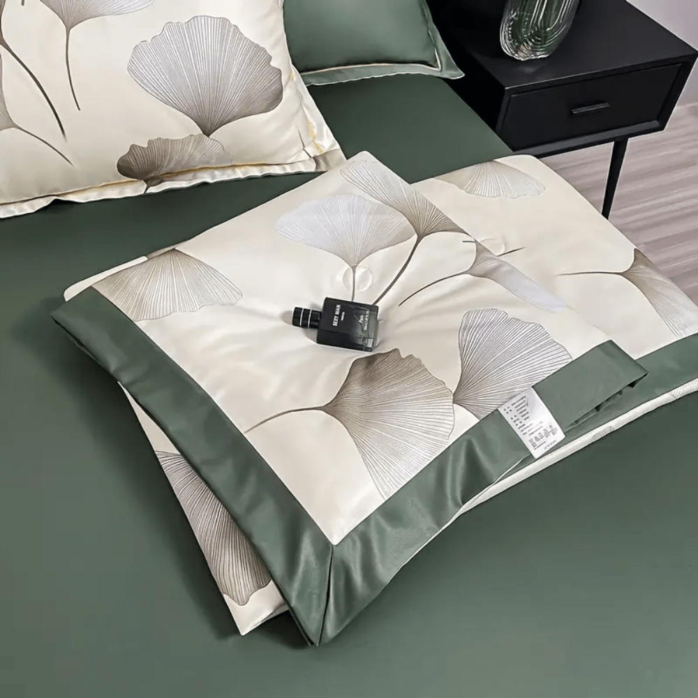 Ice Silk Elegance Comfort Quilt Set