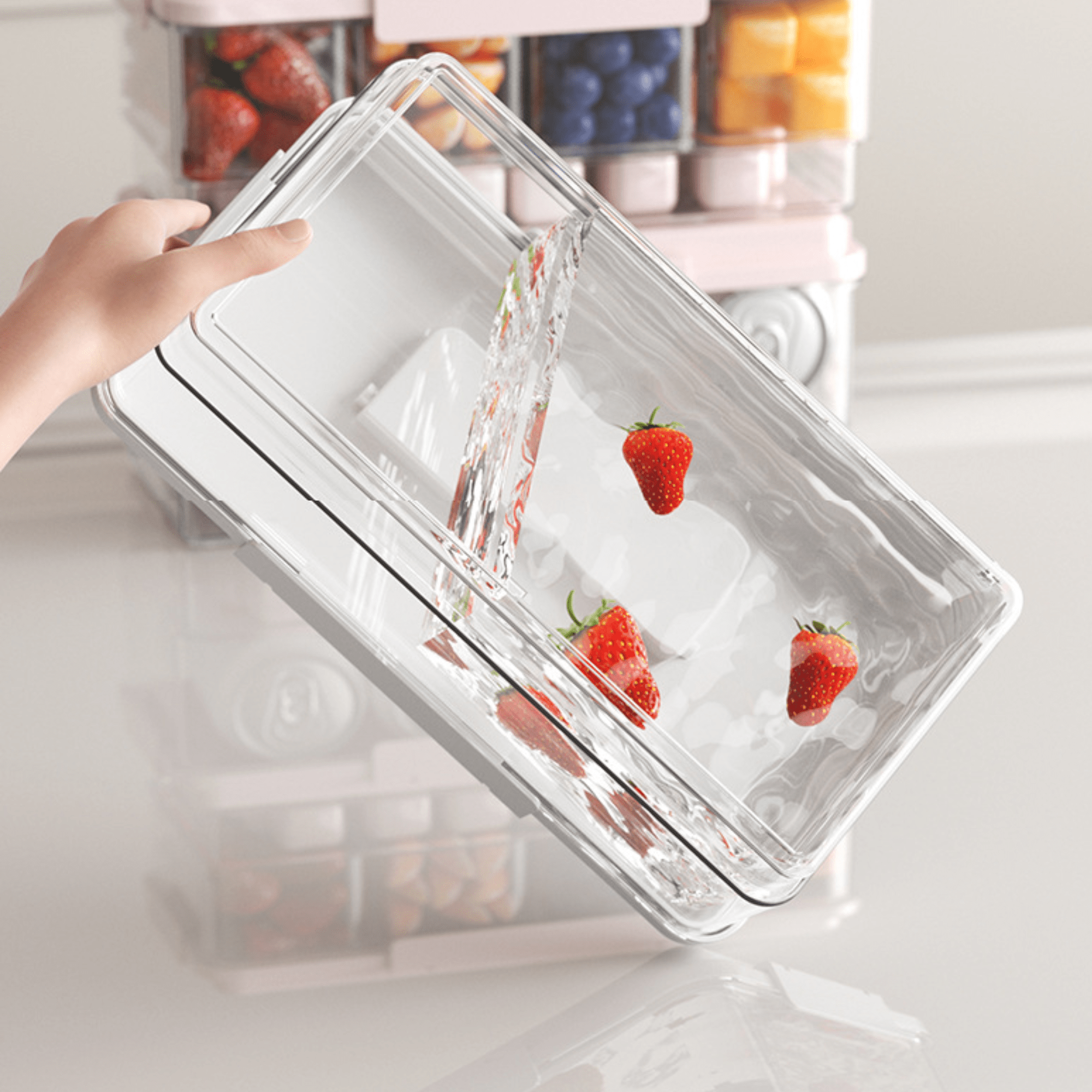 Multi-Purpose Leakproof Plastic Food Storage Container with Lid (Pack of 1)