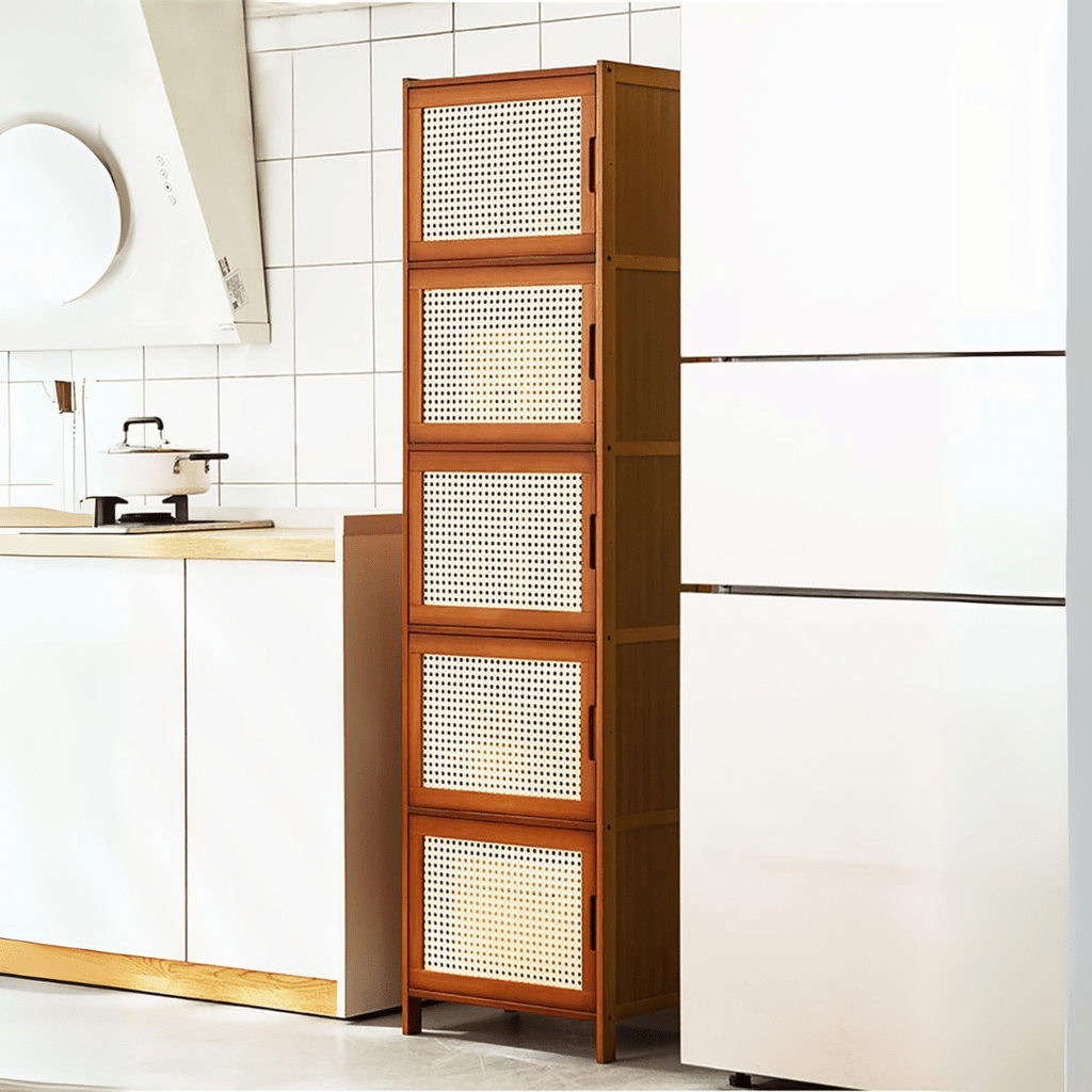 Multi-Purpose Bamboo Wood Storage Cabinet (43cm)