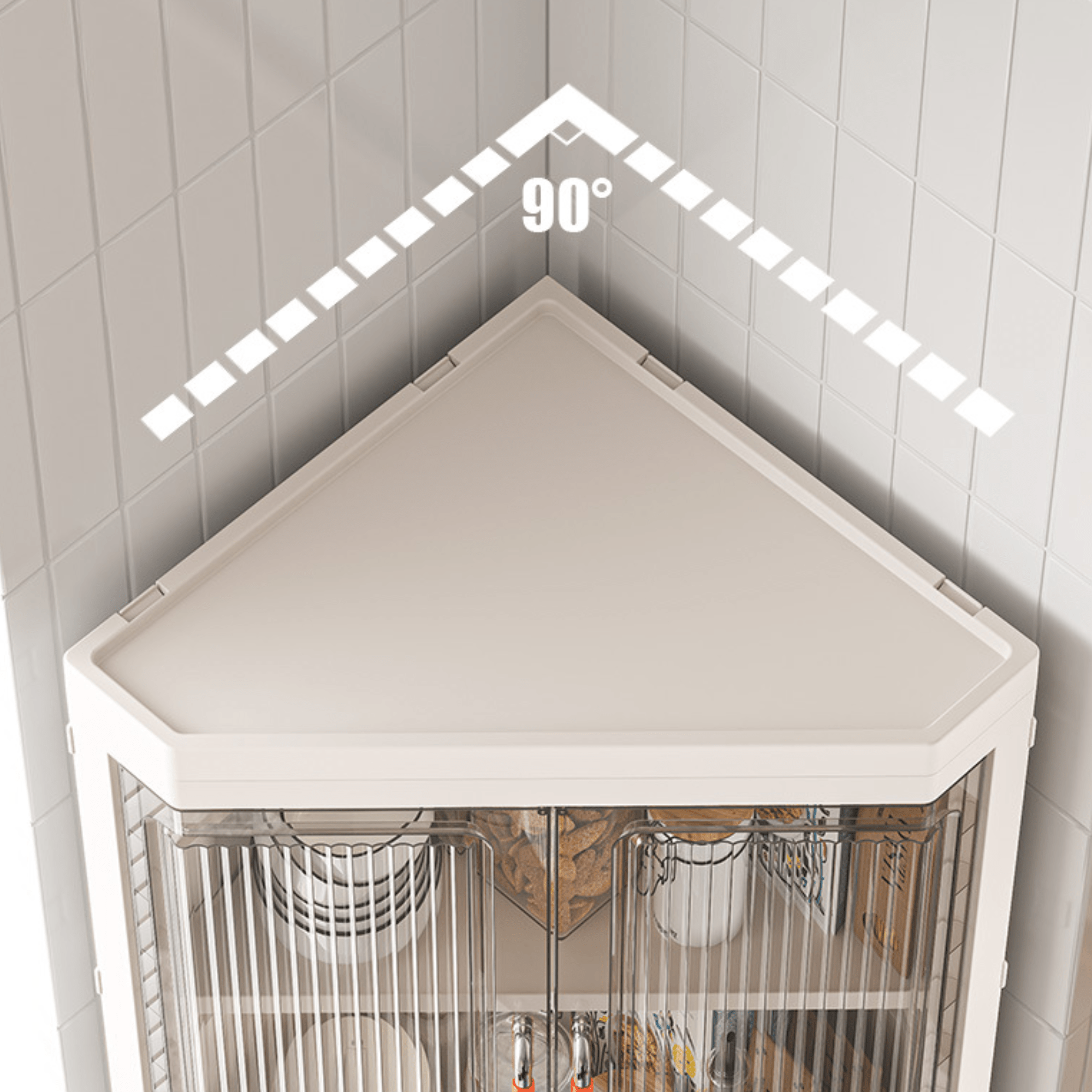 Multifunctional Plastic Triangle Corner Storage Cabinet