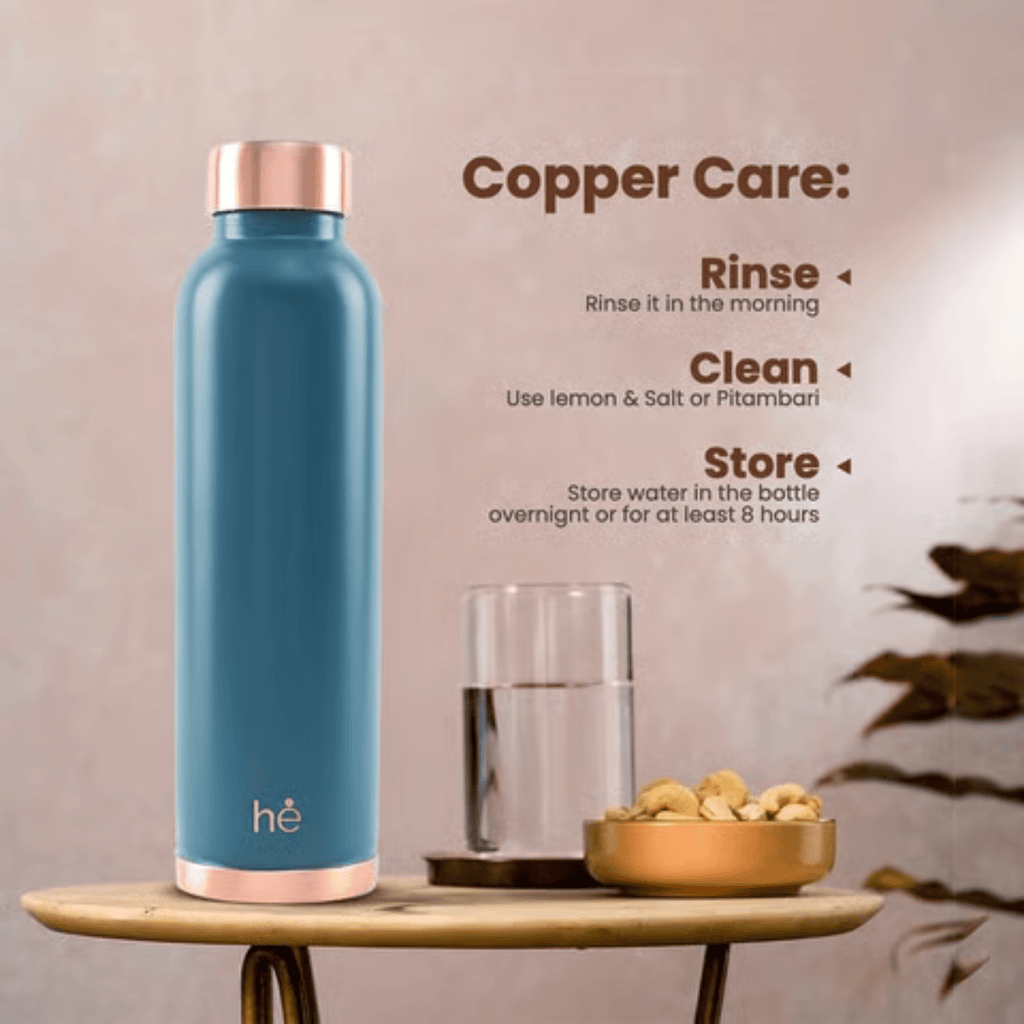 Leak-Proof Pure Copper Water Bottle (1Litre)