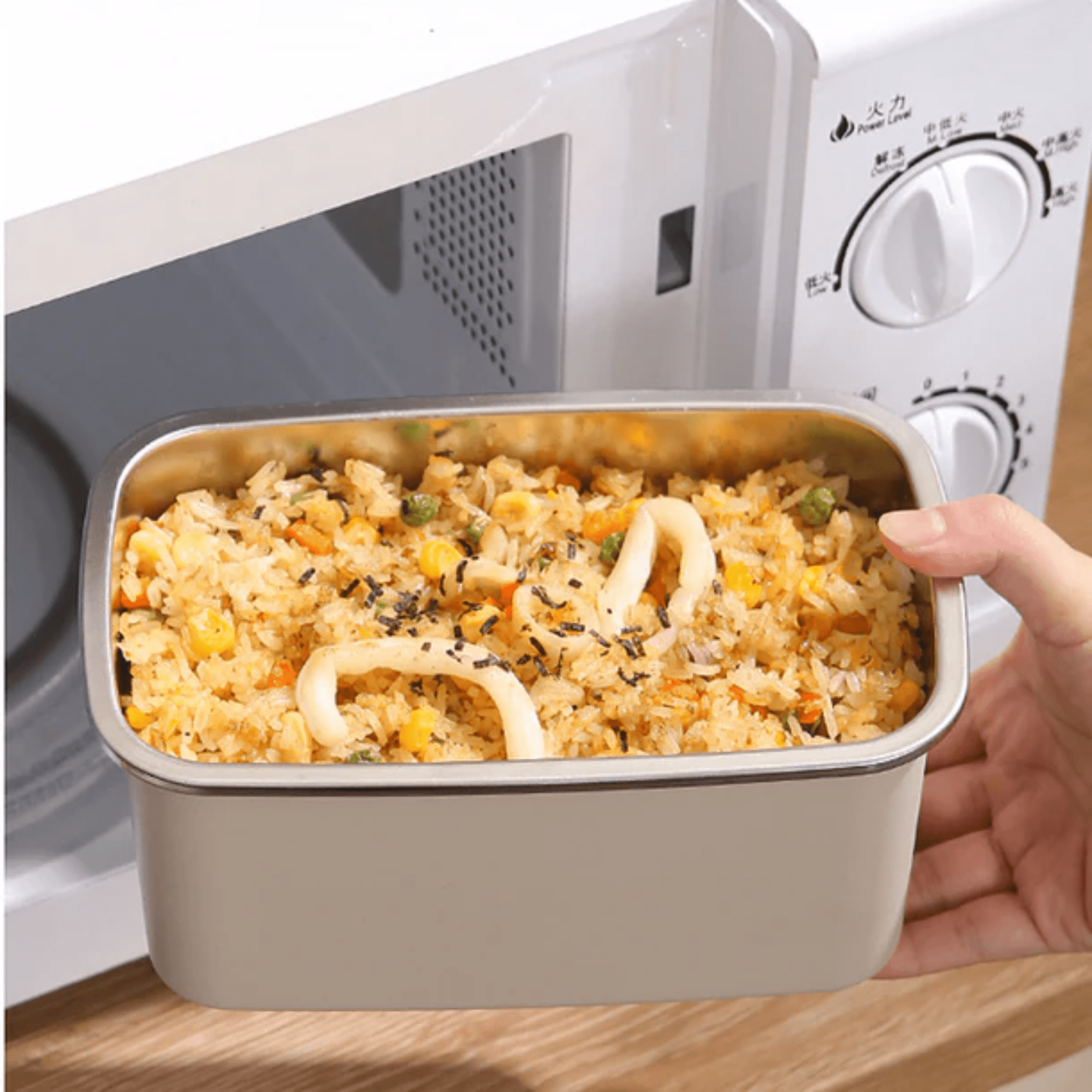 Multi-Functional Stainless Steel Food Storage Container with Leakproof Lid