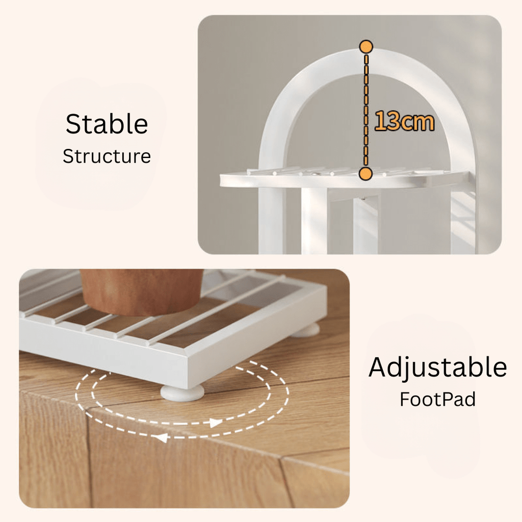 Multi-Layer Floor Standing Metal Flower Plant Stand