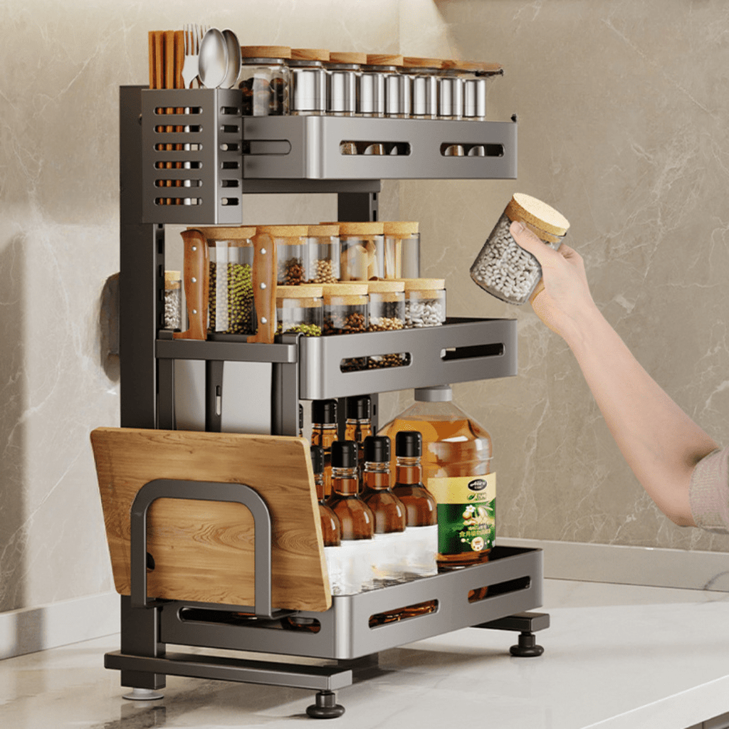Multi-Tier Stainless Steel Kitchen Storage Rack(43cm)