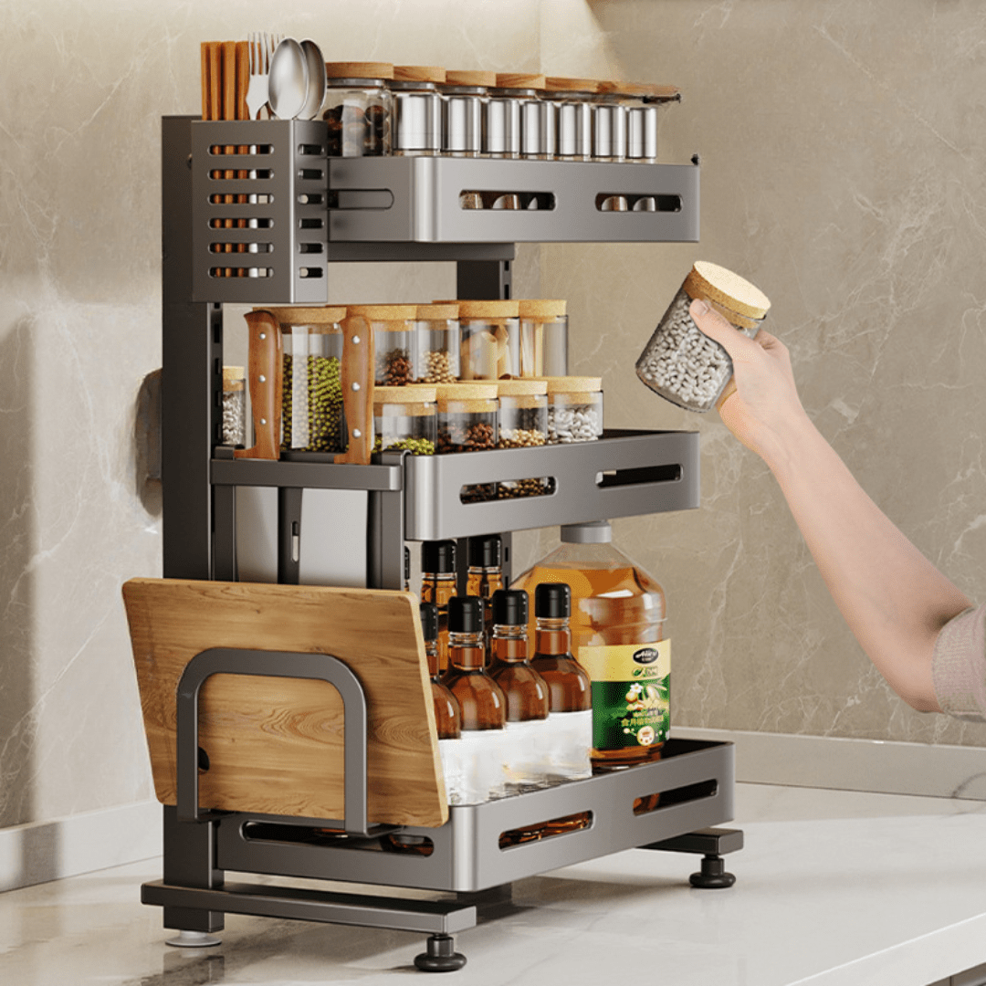 Multi-Tier Stainless Steel Kitchen Storage Rack(43cm)