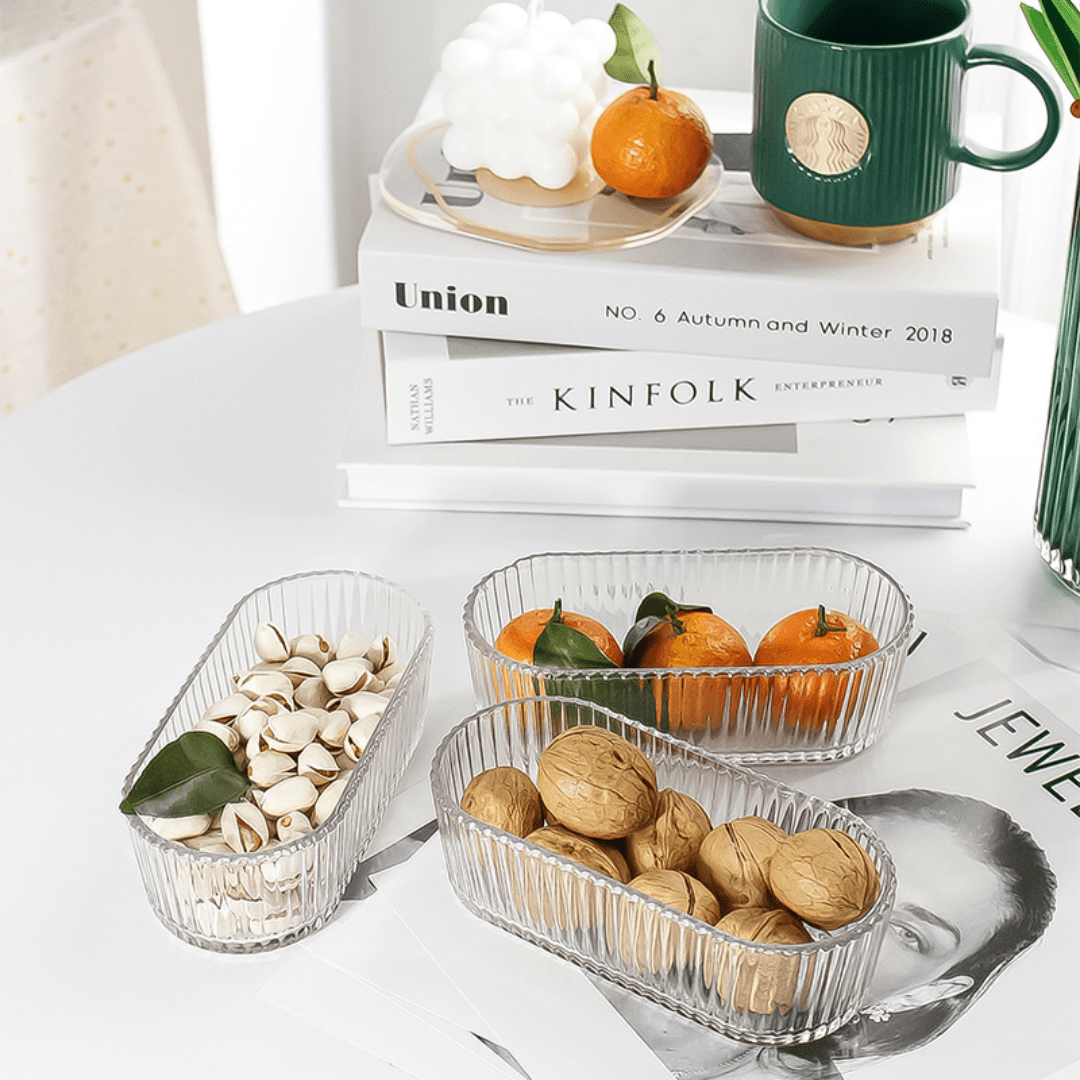Multifunctional U-Shaped Vertical Stripe Snack Box