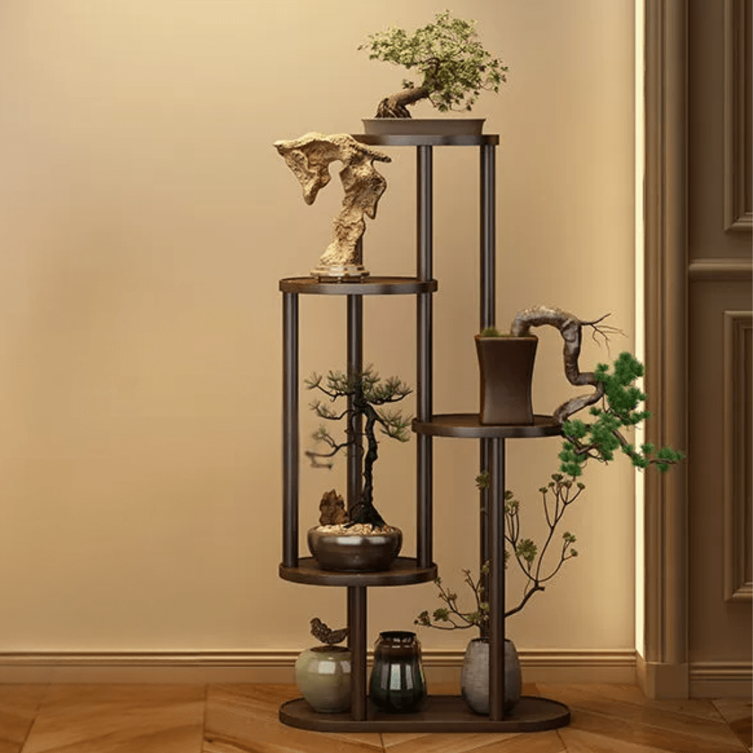 Multi-Layer Retro Design Wood Indoor Plant Stand