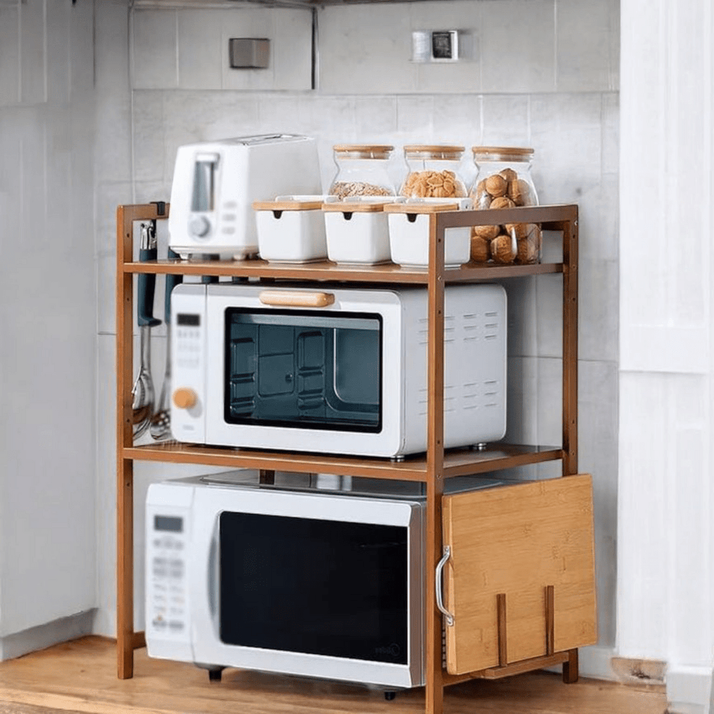 Multi-Tier Bamboo Storage Shelf Storage Organizer (55cm)