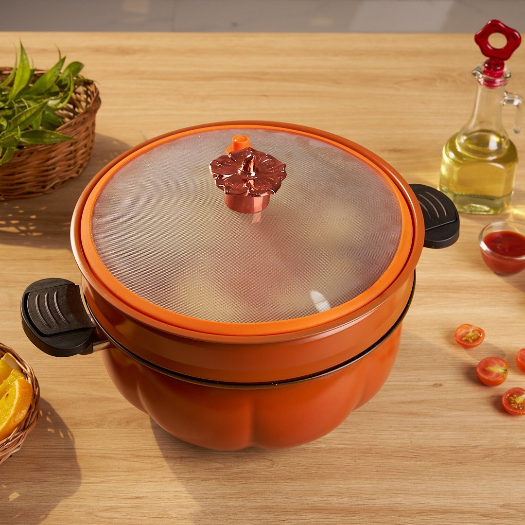 Pumpkin Micro Pressure Pot With Steamer
