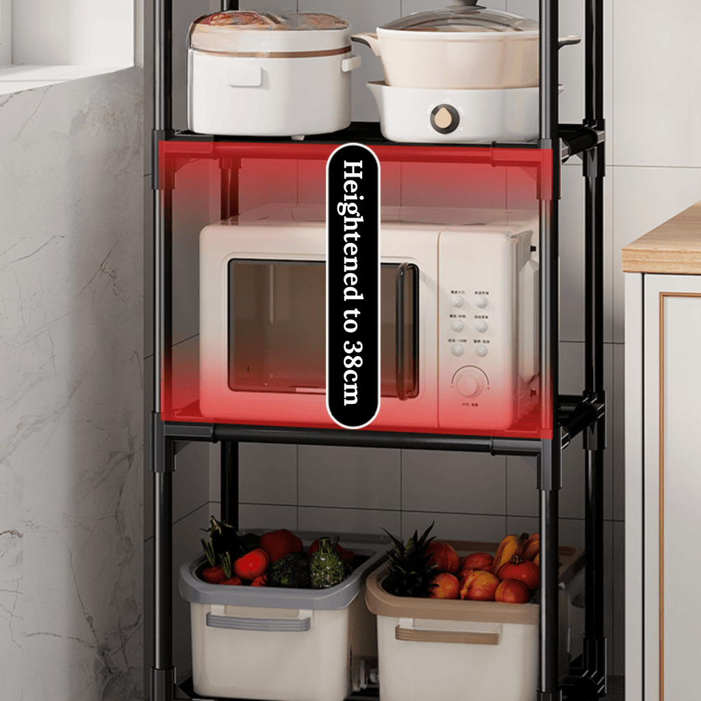 Multi-Layer Kitchen Storage Trolley Rack with Wheels