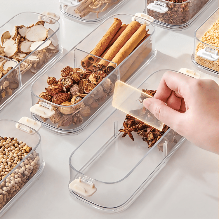 Multi-Layer Sealed Spice Container for Kitchen Storage