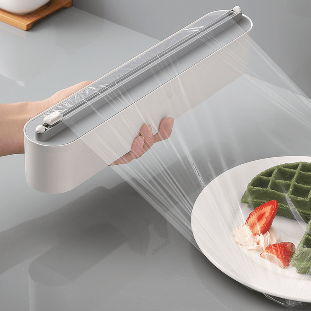 Multi-Purpose Magnetic Plastic Wrap Cutter with Built-in Blade (36.5cm)