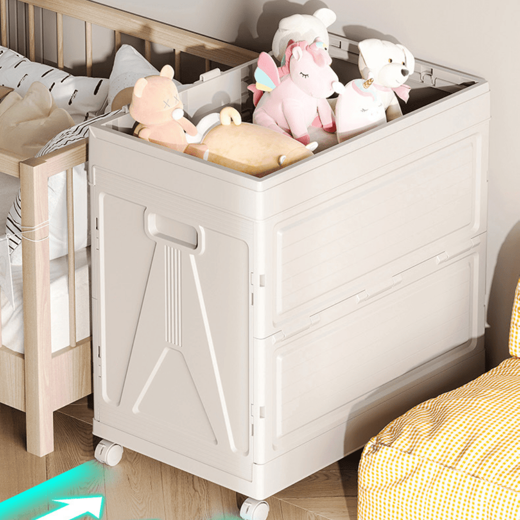 Multi-Purpose Foldable Storage Box With Lid And Wheels
