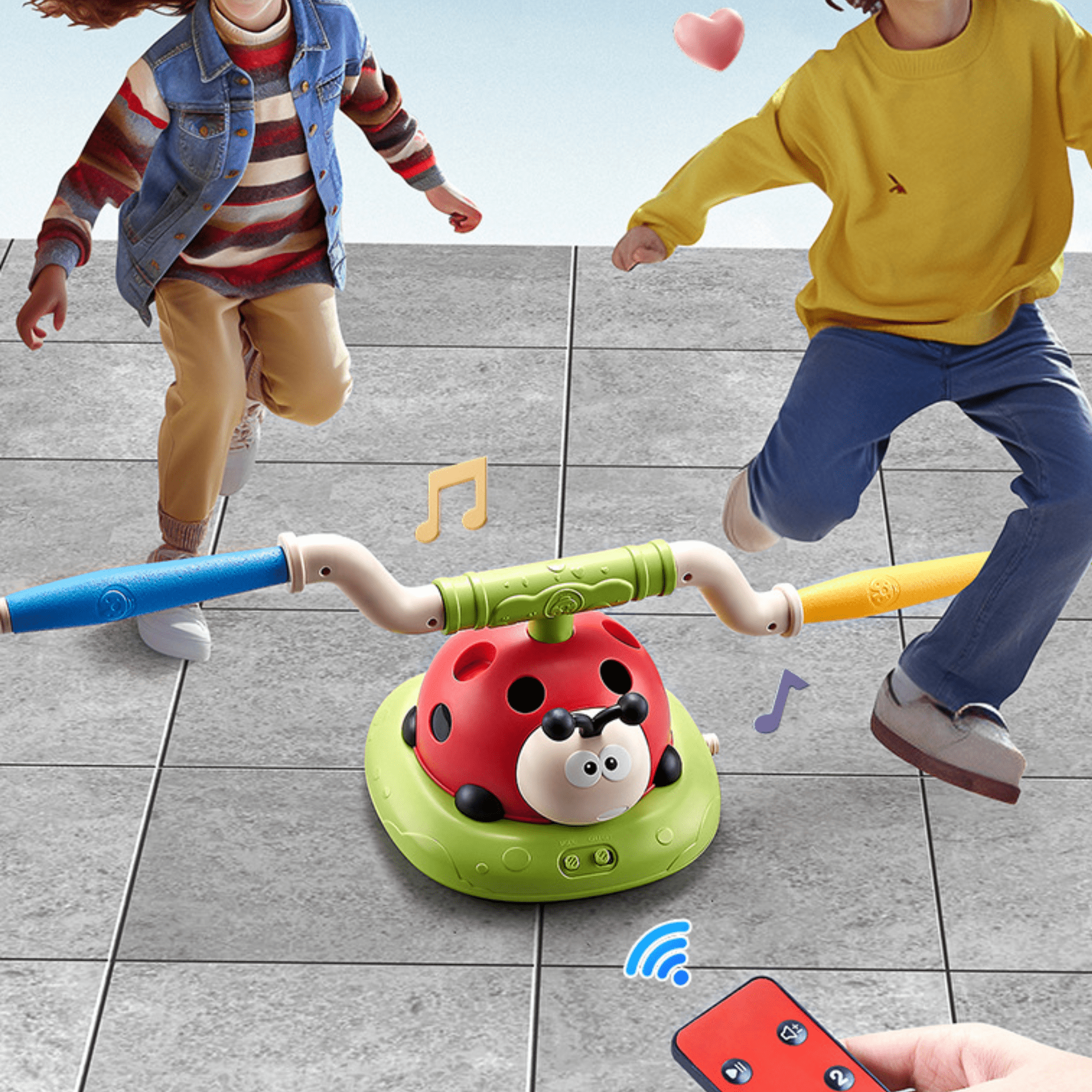 Multifunctional 3-in-1 Ladybug Sports Set for Kids Exercise Fun