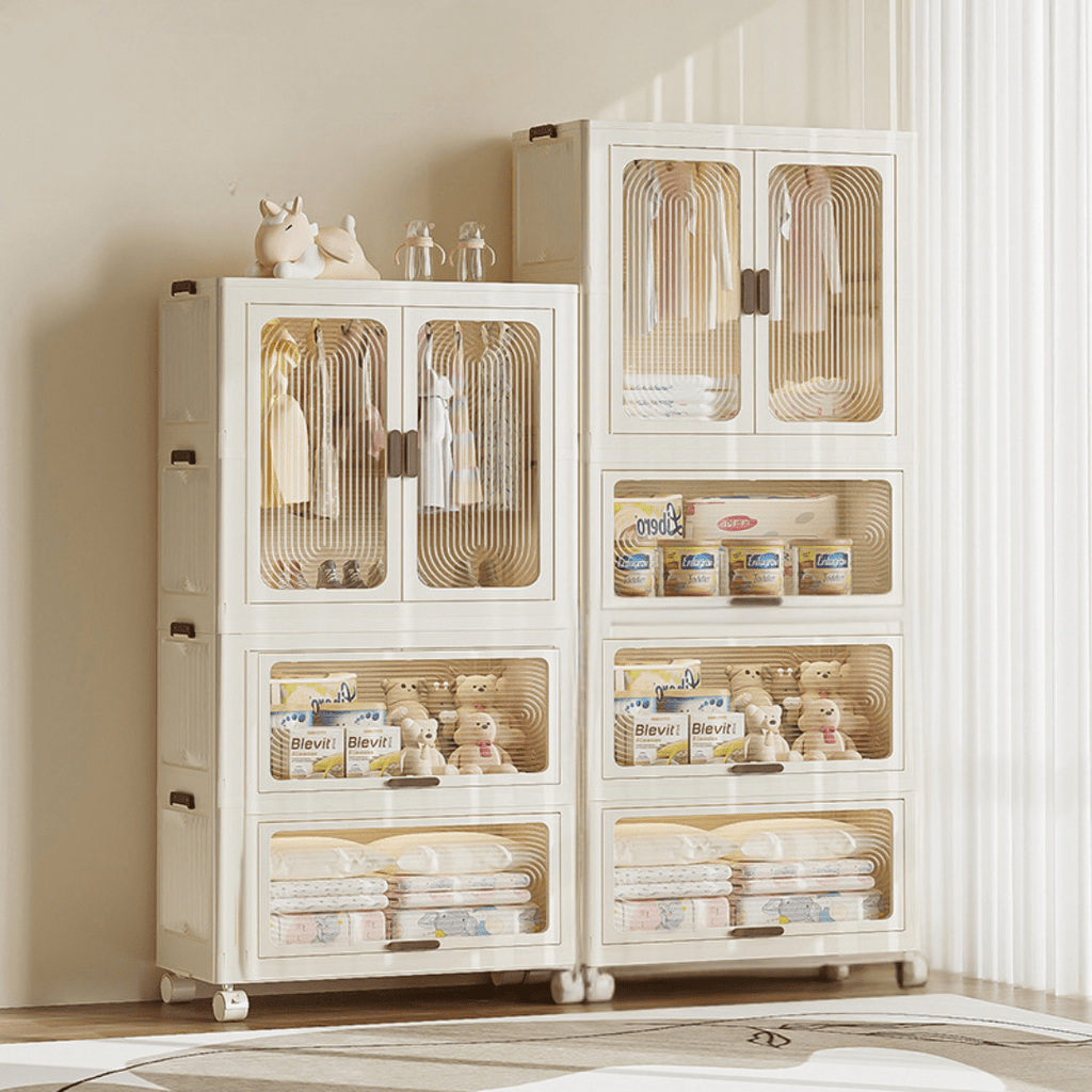 Multipurpose and Multi-Tier Foldable Plastic Storage Cabinet(70cm)