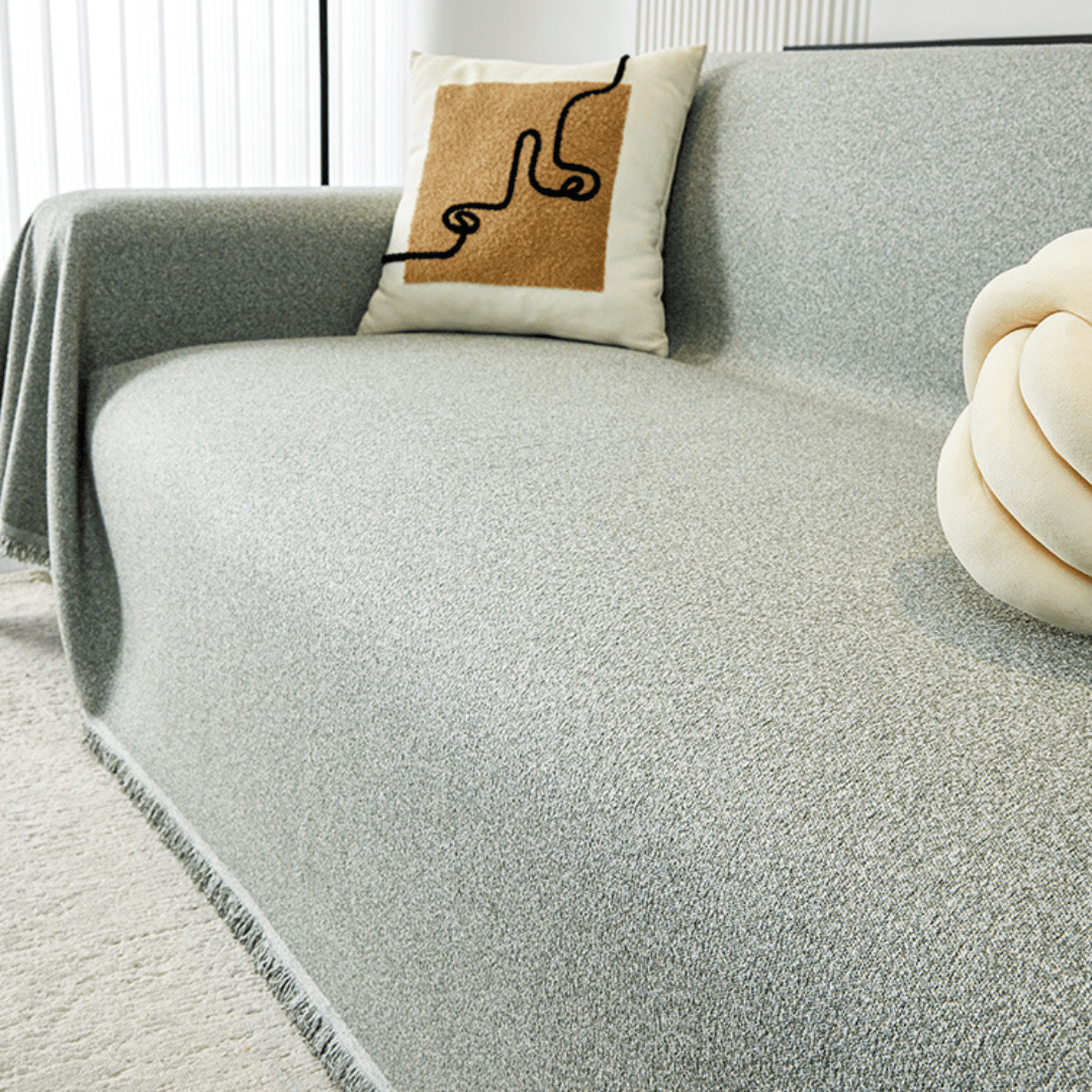 Light Green Elegance Chenille Sofa Cover
