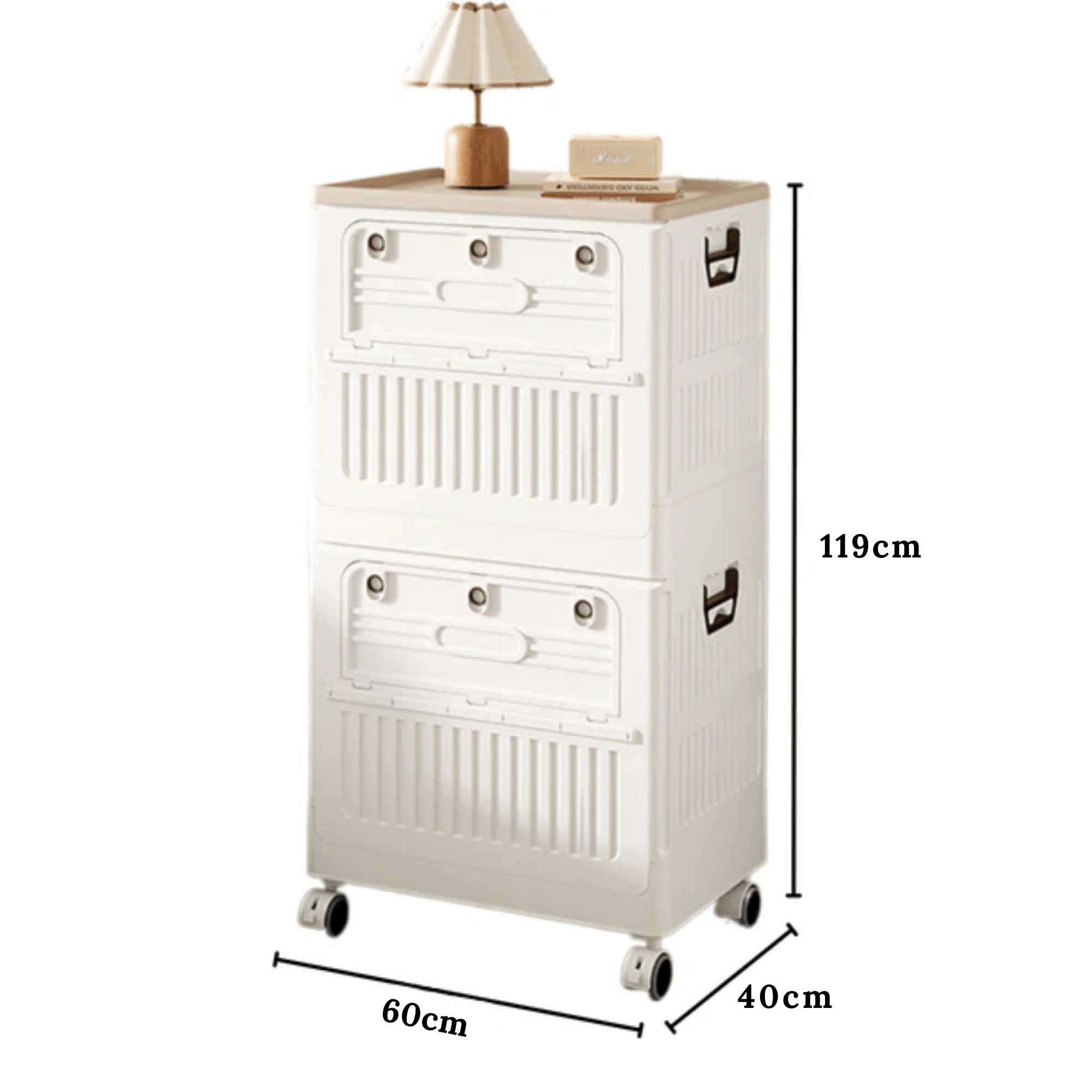 Multi-Purpose Plastic Foldable Clothing and Toy Storage Box with Wheels