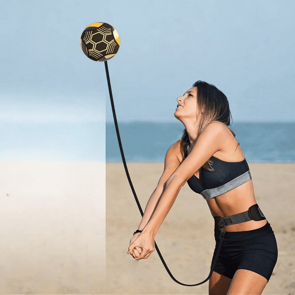 Solo Football Trainer with Adjustable Elastic Kick Strap