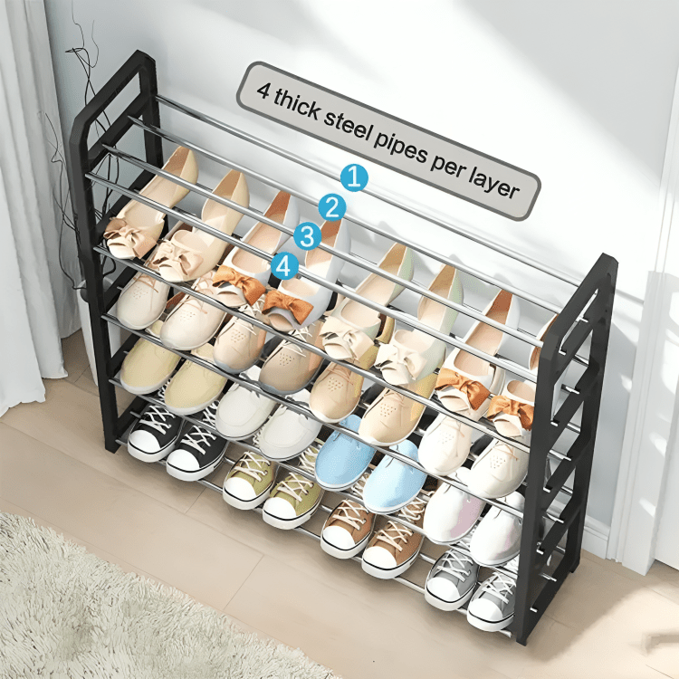 Multi-Layer Space-Saving Shoe Rack