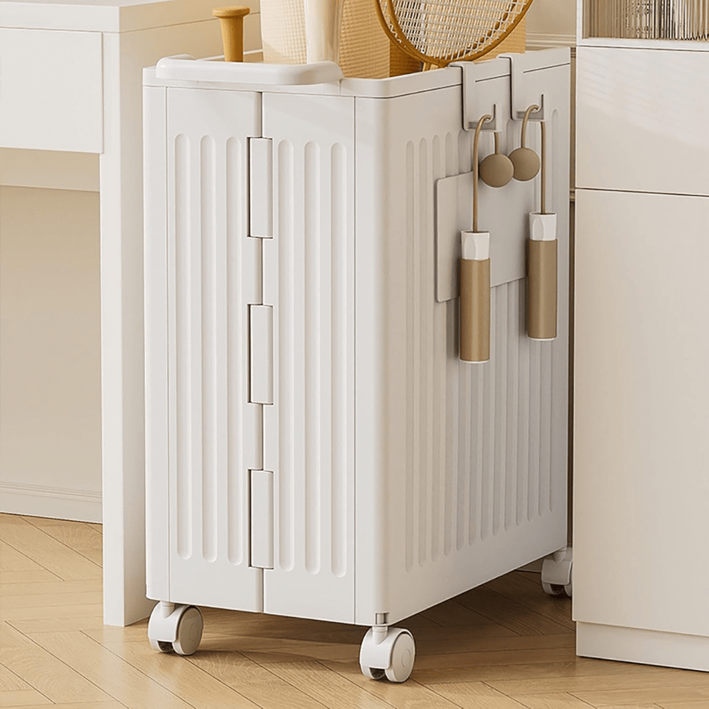 Multi-Purpose Foldable Storage Organizer Basket with Wheels