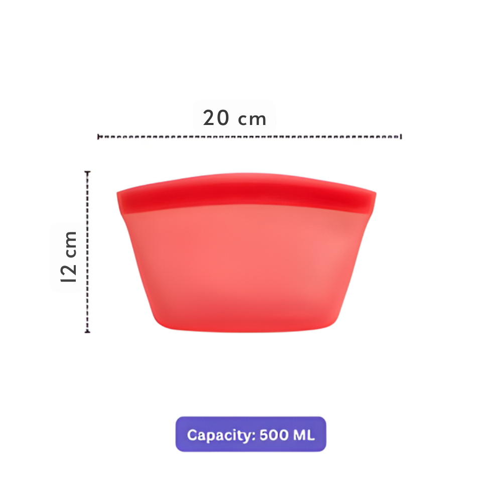 Reusable Silicone Food Storage Bags with Leakproof Airtight Seal