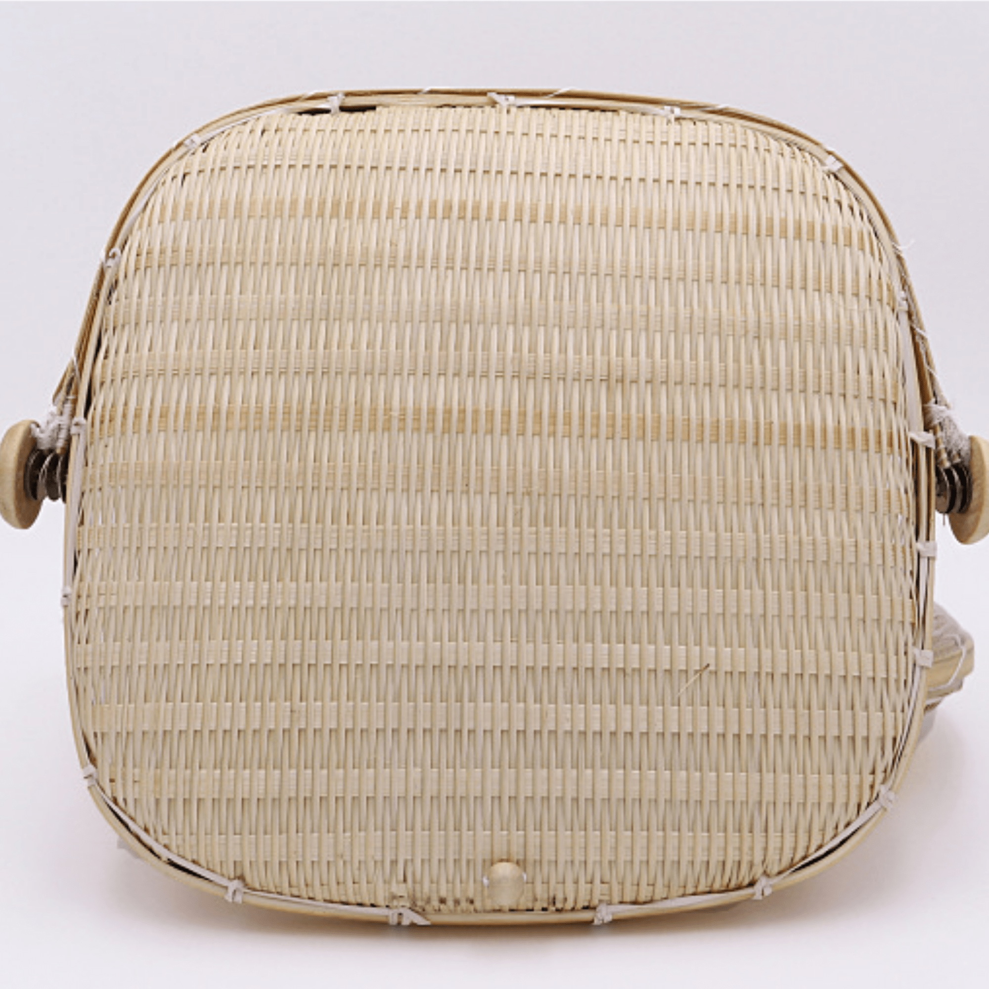 Multi-Purpose Handwoven Bamboo Basket with Mesh Food Cover