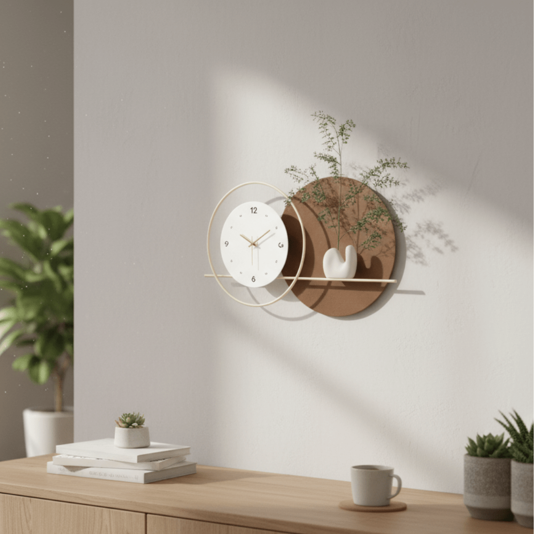 Modern & Stylish Dual-Tone Wall Clock