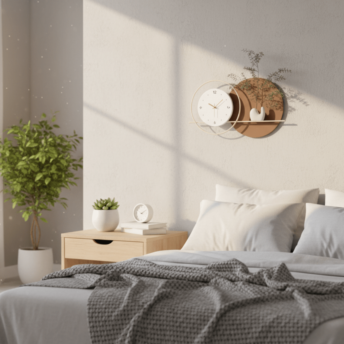 Modern & Stylish Dual-Tone Wall Clock